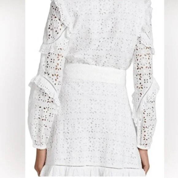 Veronica beard, Julia, white eyelet dress. 6 NEW WITHOUT TAGS - Picture 2 of 7